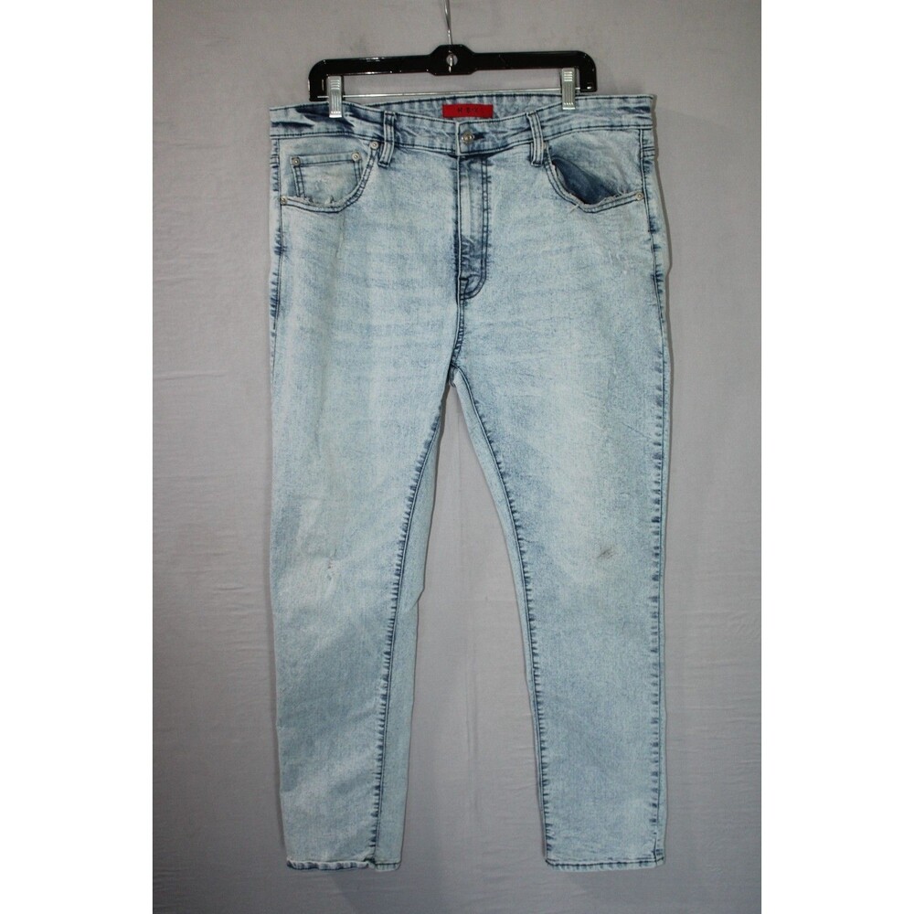 MBX Acid Wash Slim Fit Jeans Mens 38 x 31 Casual Denim Pants